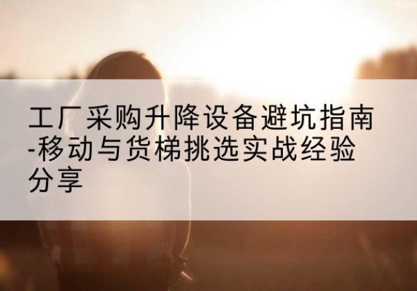 新安移动式升降机怎么选-工厂采购升降设备避坑指南-移动与货梯挑选实战经验分享