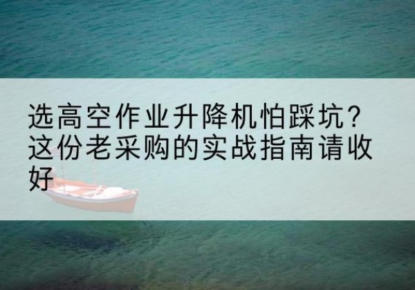 新安高空作业升降机厂家推荐-选高空作业升降机怕踩坑？这份老采购的实战指南请收好